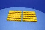 LEGO 10 x Lochstein Lochbalken gelb Yellow Technic Brick 1x8 with Holes 3702