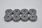 LEGO 8 x Rundstein neues dunkelgrau Dark Bluish Gray Brick, Round 4x4 Hole 87081