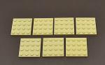 LEGO 7 x Basisplatte 4x4 beige tan basic plate 3031 4243824