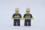 LEGO 2 x Figur Minifigur Feuerwehrmann Fire Reflective Stripes cty0164