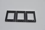 LEGO 3 x Technic Rahmen schwarz Black Technic Brick 6x8 Open Center 32532