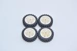 LEGO 4 x Reifen Felge weiÃŸ White Wheel 30mm D. x 14mm Tire 43.2x14 56904c01