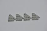 LEGO 4 x FlÃ¼gelplatte rechts althell grau Light Gray Plate 4x4 Wing Right 3935