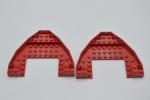 LEGO 2 x Bootsrumpf rot Red Boat Bow Brick 10x12x1 Open 47404