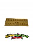 LEGO 20 x Fliese mit Noppe Pearl Gold Plate Modified 1x2 w. 1 Stud Groove 15573