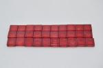 LEGO 30 x Fliese Kachel transparent rot Trans-Red Tile 1x1 with Groove 3070b