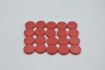 LEGO 20 x Fliese Platte Kachel rund glatt rot Red Tile Round 2x2 4150