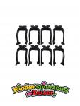 LEGO 8 x Baggerarm schwarz Black Vehicle Digger Bucket Arm Small 2x6x2 3314