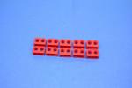 LEGO 10 x Technik Lochstein 1x2 2 LÃ¶cher rot Red Technic Brick 1x2 with 32000