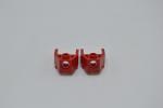 LEGO 2 x Magnethalterung rot Red Magnet Holder 2x3 with Clips and Pin Hole 2607 