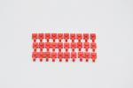 LEGO 30 x Platte mit Clip rot Red Plate 1x1 with U Clip Horizontal Grip 6019