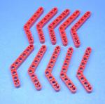 LEGO 10 x Liftarm rot Red Technic Liftarm Modified Bent Thick 1x9 6-4 6629