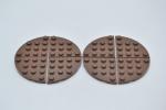 LEGO 8 x Rundplatte Viertelkreis alt braun Brown Plate Round Corner 4x4 30565