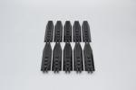 LEGO 10 x Propeller schwarz Black Hinge Plate 1x8 Rounded Plate Underside 30407