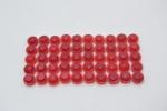 LEGO 50 x Rundplatte Rundstein transparent rot Trans-Red Plate Round 1x1 4073