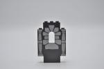 LEGO Burgmauer bedruckt schwarz Black Panel 2x5x6 Wall with Window 4444pb04