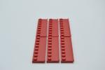 LEGO 6 x Platte Schiene red Rot Plate Modified 2x8 with Door Rail 30586