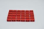 LEGO 30 x Stein geriffelt rot Red Brick Modified 1x2 with Grille 2877