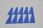 LEGO 10 x FlÃ¼gelplatte links blau Blue Wedge Plate 6x3 Left 54384