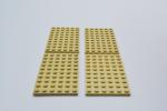 LEGO 4 x Basisplatte beige Tan Plate 6x10 3033 4624185
