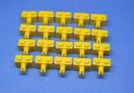 LEGO 20 x Technik Stein mit Pin gelb Yellow Brick Modified 1x2 with Pin 2458