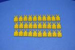 LEGO 30 x Halter gelb Yellow Plate Modified 1x1 with Clip Vertical 4085