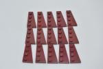 LEGO 15 x FlÃ¼gelplatte rechts dunkelrot Dark Red Wedge Plate 4x2 Right 41769