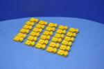 LEGO 30 x Ã–senhalter gelb Yellow Plate 1x1 Light Attachment Thick Ring 4081b