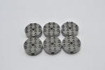 LEGO 6 x Rundstein alt dunkelgrau Dark Gray Brick Round 4x4 4 Side Pin 6222