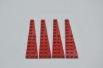 LEGO 4 x FlÃ¼gelplatte rechts rot Red Wedge Plate 12x3 Right 47398