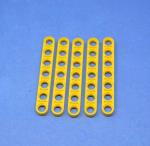 LEGO 5 x Technik Liftarm 1x7 gelb flach yellow technic lever 7M 32065 4114672