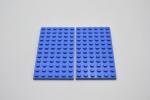 LEGO 2 x Basisplatte Grundplatte blau Blue Basic Plate 6x12 3028