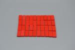 LEGO 40 x Fliese mit Rille rot Red Tile 1x2 with Groove 3069