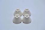 LEGO 4 x Kegel Achsloch weiÃŸ White Cone 4x4x2 with Axle Hole 3943b