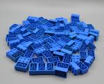 LEGO 100 x Basisstein Grundstein Baustein blau Blue Basic Brick 2x3 3002