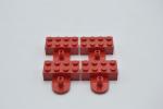 LEGO 4 x Kupplung rot Red Brick Modified 2x4 with Coupling Male 4747b