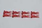 LEGO 8 x Flagge Fahne Welle rechts rot Red Flag 4x1 Wave Right 4495b