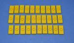 LEGO 30 x Fliese Noppe gelb Yellow Plate 1x2 1 Stud without Groove 3794a