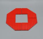 LEGO 4 x FlÃ¼gelplatte ohne Ecke rot Red Plate Modified 10x10 without Corner 2401