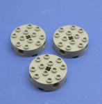 LEGO 3 x Technik Rundstein 4x4 althell grau grey technic circular brick 6222