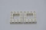 LEGO 2 x Lochstein Rahmen weiÃŸ White Technic Brick 4x4 Open Center 32324