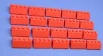LEGO 20 x Dachstein SchrÃ¤gstein Dachziegel rot Red Slope 45 2x4 3037