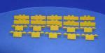 LEGO 20 x Platte 1x4 1x2 Winkelplatte gelb yellow angled plate 2436 6076799