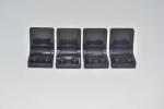 LEGO 4 x Sitz Stuhl schwarz Black Minifigure Utensil Seat Chair 2x2 4079