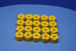 LEGO 20 x Rundsteine Hoch 2x2x1 Kreuz gelb yellow circular brick 3941