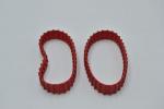 LEGO 2 x Gummikette rot Red Tread Large Non-Technic 36 tread links x1681