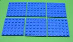 LEGO 6 x Basisplatte Bauplatte Grundplatte blau Blue Plate 6x6 3958 4199519