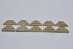 LEGO 10 x FlÃ¼gelplatte dunkelbeige Dark Tan Wedge Plate 3x6 Cut Corners 2419