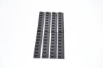 LEGO 8 x Platten 1x8 m. FÃ¼hrung Nut schwarz black rail 4510 4286009