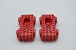LEGO 2 x Fahrgestell rot Red Vehicle Base 5x10x2 1/2 with Same Color 11650c01